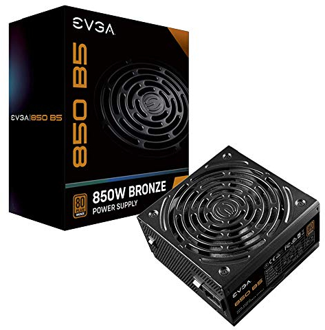 EVGA 850 B5, 80 Plus BRONZE 850W, Fully Modular, EVGA ECO Mode, 5 Year Warranty, Compact 150mm Size, Power Supply 220-B5-0850-V1