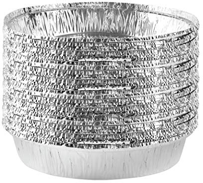 PLASTICPRO 9'' Inch Round Tin Foil Pans Disposable Aluminum, Freezer & Oven Safe - For Baking, Cooking, Storage, Roasting, & Reheating, Pack of 20