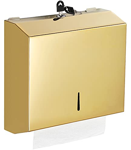 Distributeur de Papier essuie-Tout Mural Commercial, Pliage en C, Distributeur de Serviettes en Papier à Main, Support en Acier Inoxydable