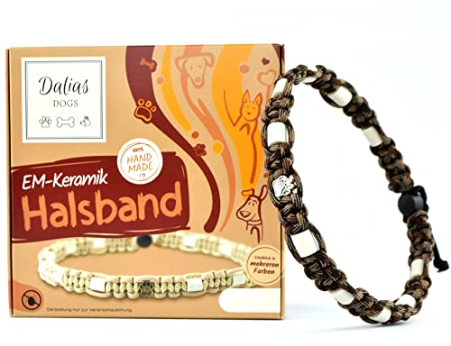 EM-Keramik-Halsband für Hunde & Katzen - Maßanfertigung EM-Band Original US-Paracord (51-60 cm, Camouflage)