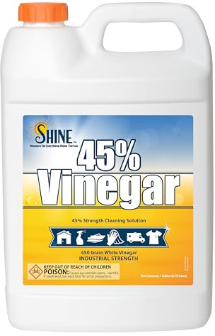 Energen of Carolina 45 Percent White Vinegar, 450 Grain Vinegar Concentrate, 1 Gallon of Natural Concentrated Industrial Vinegar, 1 Gallon (128 Fl oz )