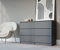 3E 3xE living.com Kommode 6 120 cm - mit 6 Schubladen Größen (Anthrazit)