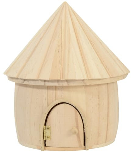 DECHOUS Accueil Mot Ornement De Bureau En Bois Statue De Cabane En Rondins Décor Artisanat En Bois Décoration En Pour La Maison