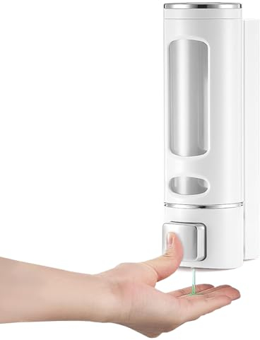Xerteam Hand Shower Gel Dispenser, 400ml, Wall Mount, ABS, White