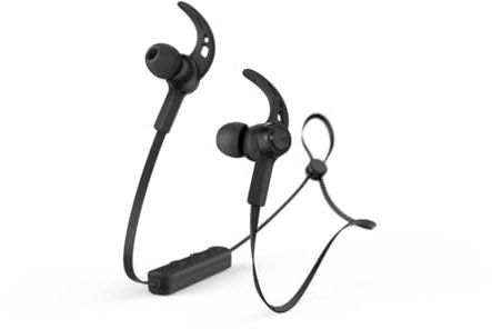 Hama | Auriculares Inalámbricos Bluetooth Deportivos con Micrófono y Resistencia al Sudor - Negro