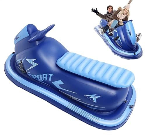 LearnLyrics Schneeschlitten, Schlittenrohr, aufblasbar, robust – dickes, kältebeständiges Schlittenrohr, aufblasbarer Schlitten, Rutsche für den Außenbereich mit der Familie