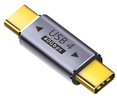 2PCS Adattatore USB C Maschio a Maschio 40 Gbps, Supporto 8K@60Hz e Ricarica Rapida 100W, Connettore Tipo C a Tipo C per Thunderbolt 3/4, Compatibile con Notebook, Tablet, Docking Station e Hard Disk
