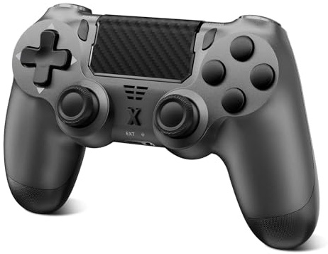 Glitfix Wireless Controller für P4,Game Controller Kompatibel mit P4/Slim/Pro, Gamepad Joystick mit 1000-mAh-Akku, Audiobuchse und Turbo-Funktion