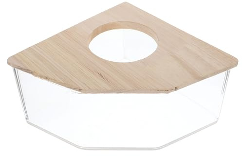 FUTUREORYY Bañera Transparente para Hámster y Chinchilla, Baño de Arena Multifunción, Caja de Baño Delicada para Pequeños Roedores, Suministros para Mascotas, Accesorios para Jaulas, Área