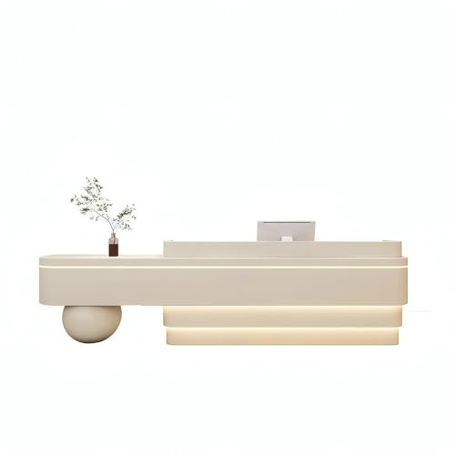 Generisch Bancone di cassa per negozi, bancone di ricevimento per boutique di moda, bancone aziendale, bancone di ricevimento, bancone aziendale, bancone di ricevimento aziendale (200 x 60 cm)