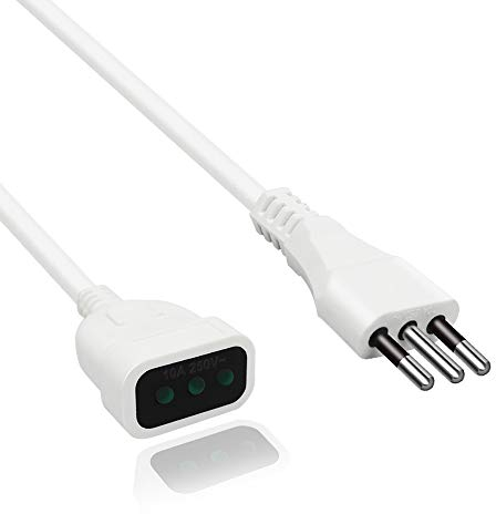 EXTRASTAR Prolunga 250 V, Spina e Presa 10a,Bianco,3M.