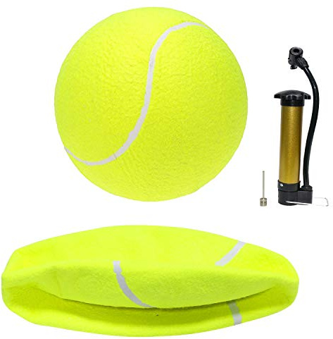 URBEST Oversize Giant Tennis Balls, Inflatable Tennis Balls for Signature, Children Adult Pets Dogs Cats Fun (Shipped Deflated)