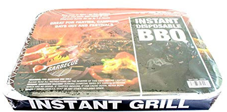 Thrink Instant Disposable Mini BBQ Grill | Quick And Easy Barbecue | Ready To Cook In 20 Minutes |1.5 hrs burning time
