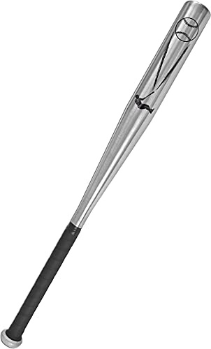 Stabiler Baseball-Schläger mit rutschfestem Griff - Aluminium oder Holz - 13 verschiedenen Größen wählbar Farbe Alu Größe 24