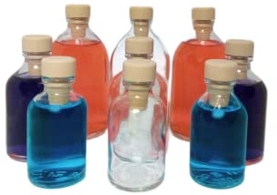 Botellitas de cristal pequeñas para rellenar de 100ml, 50ml y 30ml (12 o 24 uds) Botellas de vidrio vacías multiusos reutilizables para envasar bebidas, licores, con tapón de corcho (180, 50 ml)
