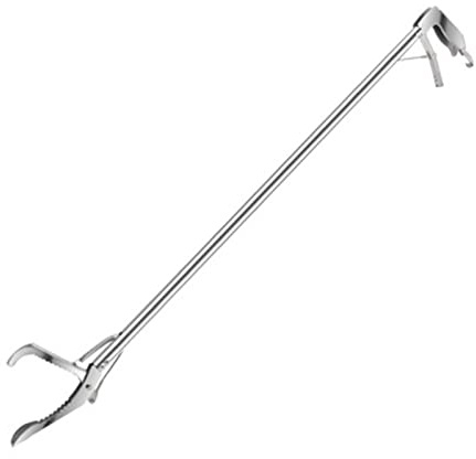 Pinze per serpenti, 1,5 metri, per rettili, in acciaio inox, seghettato, con ganascia larga, design pieghevole