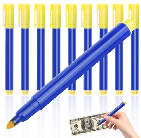 10 Pcs stift für geldscheinprüfer euro, falschgeld prüfer stift euro, geldprüfstift für scheine euro, falschgeld prüfer stift, prüfstift für geldscheine, Tester Geldscheinsprüfer für US-Dollar