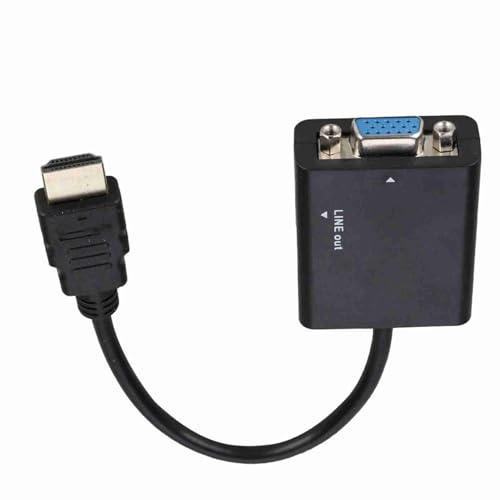 Yinhing Till VGA-adapter, 1080P Bärbar Omvandlare med Guldpläterad och USB-strömkabel, för Datorprojektorbildskärm