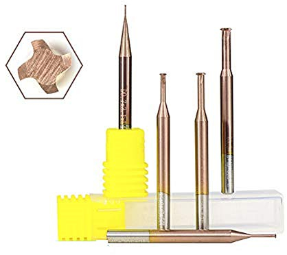 CHENWN 1Pc Ticn Beschichtung Gewindefräser P0.25-P0.8 Einzelgewindefräser Hartmetall-Fräser,P0.5*D2.35*D4*8 * 50L