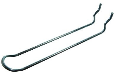 Lot de 100 crochets pour panneau perforé 150 mm BZP