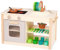 Battat – Kinderküche Holz mit Zubehör, Spielküche Holz, Holzküche – Kreidetafel, Ofen, Waschbecken, Herd, Geschirr, Holzspielzeug ab 2 Jahren (26 Teile)
