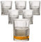 gouveo 6er Set Whisky-Gläser 320 ml Crystal - Whisky-Set Gläser im nostaltigen Design - Trinkgläser für Scotch, Cognac, Branntwein - Geschenkset für Männer und Whisky-Liebhaber