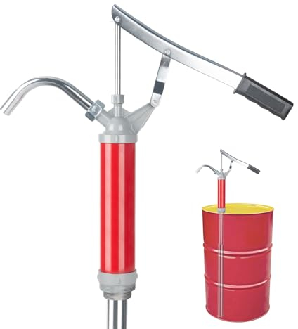 LEMOTO Fasspumpe mit Hebelwirkung，Ölfasspumpe Kurbelpumpe Handpumpe Hebelpumpe für 15 bis 55 Gallonen Fässer