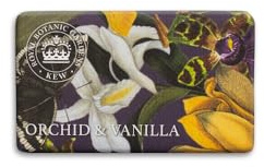 The English Soap Company Kew Gardens Orchid and Vanilla Soap - Luxury Vegan Soap Bar Enriched with Shea Butter - Warm Floral Vanilla Scent, Moisturising, Cruelty-Free, Made in England - 240g