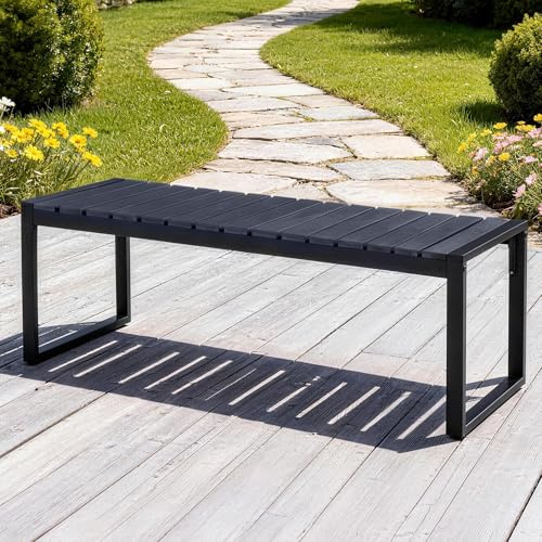 Mingone Banc de Jardin Rural Style, Banc Exterieur Jardin Imperméable et Protège du Soleil, Banc Jardin Convient aux Jardins/Parcs/Balcons/Entrées