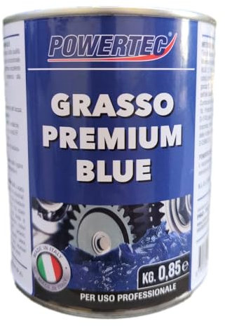 Grasso Lubrificante di Alta Resistenza 850kg per Uso Professionle per veicoli, attrezzi e macchine da lavoro (Grasso Premium Blue)