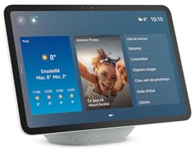 Amazon Echo Show 11 (neueste Generation) – Brillantes 11-Zoll-Display in Full-HD-Auflösung mit größerer Bildschirmfläche, 3D-Audio und Alexa, Weiß