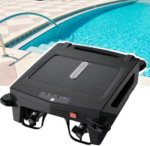 Dfdieratve Robot éCumeur de Piscine Solaire, Robot Automatique sans Fil, Nettoyeur éCumeur de Piscine à éNergie Solaire pour Piscine, avec Options de Charge Double, Optimisation du Trajet
