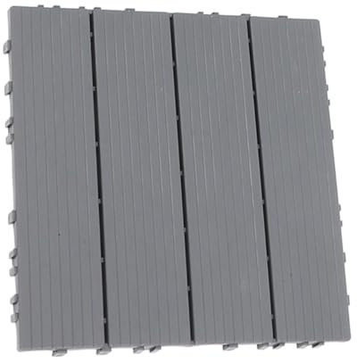 NUOBESTY Imitation Wood Plastic Floor Interlocking Tiles for Balcony Garden Outdoor Spaces Plastic Decking Tiles for Backyard Poolside Flooring Easy to Assemble for Patio Garden Use
