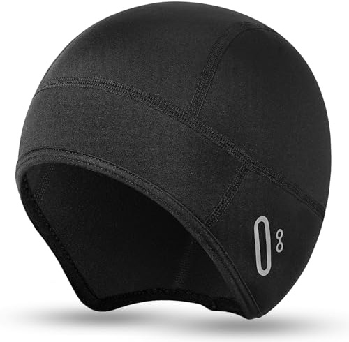 AOOSA Bonnet de Cyclisme, Coupe-Vent Casquette Vélo sous Casque, Doublure de Casque Chaude avec Trou pour Lunettes, Bonnet De Crâne pour Le Cyclisme, Ski, Course, Snowboard, Sport