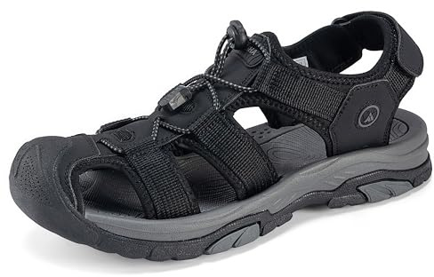 Mishansha Sandales de Trekking Hommes Respirantes Gr.39-46 | Été, Antidérapante, Léger, Confortables, Randonnée, Outdoor, Jardin, Marche, Extérieur, Sport, Bout Fermé