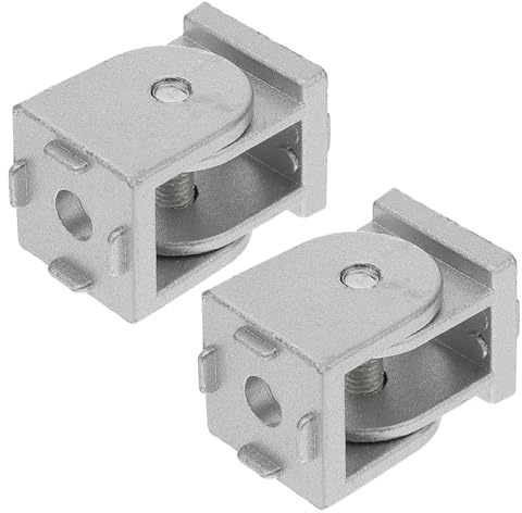 Healvian Joint Pivotant Flexible en Alliage de Zinc, Lot de 2 Pièces pour Profilé Aluminium 2020, Connecteur de Pivot Métallique Solide, Articulation Pivotante Industrielle pour Usage