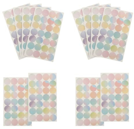 Alipis Pegatinas Adhesivas para Refuerzo de Agujeros en Papel Suelto, 16 Hojas 28 Etiquetas para Reparar Documentos Oficiales y Manualidades