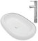vidaXL Waschbecken Mischbatterie Keramik Oval Aufsatzwaschbecken Waschschale