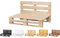 Sofa DE PALETS Lijado Y Cepillado - Interior/Exterior Nuevo Sillon para Patio (120cm X 80cm, Acabado Crudo)