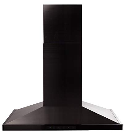 ZLINE 42 Convertible Vent Island Mount Range Hood in Black Stainless Steel (BSGL2iN-42)
