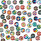 PandaHall 70 Styles Mosaiksteine 25mm Glassteine Bunte Glas Cabochons Regenbogen Halbrunde Fliesen Kaleidoskop Cabochons Kuppel Edelsteine Für Foto Cameo Anhänger Schmuckherstellung Scrapbooking