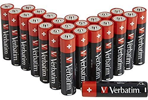 Verbatim 49504 Pila doméstica Batería de un Solo Uso AAA Alcalino 49504, Batería de un Solo Uso, AAA, Alcalino, 1,5 V, 24 Pieza(s), -18-50 °C