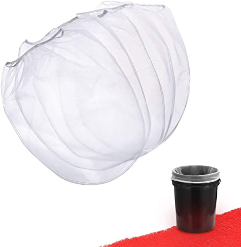 Paint Strainer Bag, 5 Gallon Paint Strainer with Elastic Top Opening White Fine Mesh Filters Bag for Paint Gardening (5 Pieces)