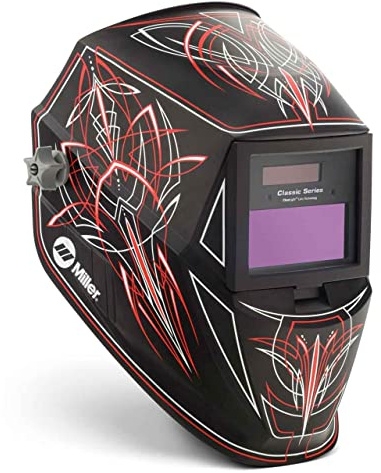 Miller Classic Series Auto-Darkening Welding Helmet - Professional TIG/MIG Welding Mask with ClearLight Technology, High Definition Optics, Variable Shade 8-13, Comfortable Headgear, Rise