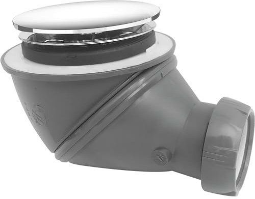 Wirquin 30723215 James D90 duschavlopp med 360° vridbar utgång och abs-galler, krom