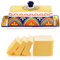 Ceramic Butter Dish with Lid Bohemia Hand Drawn Butter Plate Tray with Cover for Cheese Vintage Cheese Container Holder European-Style Butter Keeper for Home Kitchen 20 x 11.5 x 8cm (2)
