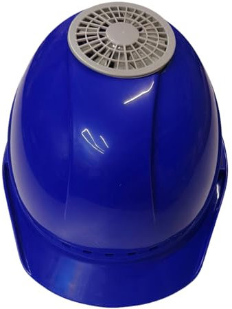 Ancsttu Casque de chantier avec ventilateur – Casquettes ventilées réglables – Équipement de protection de la tête pour femmes, hommes et travailleurs de plein air