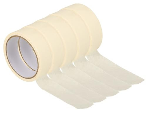 BUGUUYO 5 Rouleaux ruban de masquage mur Décoration Paintes ruban adhésif Ruban de peintres fins Rassette de peinture pour peintres PEINTURE MASKING ruban de peinture Papier blanche