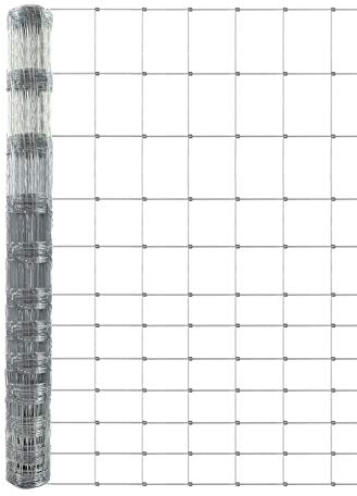 casa pura Valla para salvajes galvanizada en calidad de comercio especializado, diferentes alturas según el tipo de animal, 50 m de largo, valla para pastos, valla forestal, valla de alambre, valla de