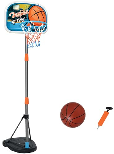 HOMCOM Kids Basketball Hoop and Stand Portable Basketball Stand Set w/Ball Pump Netting Backboard Adjustable Height from 126 cm to 158 cm